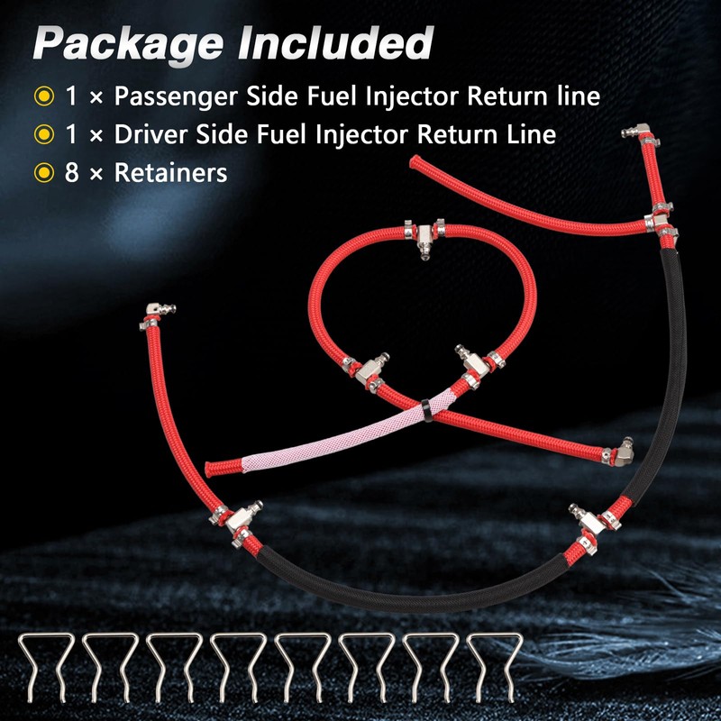 KPALAG Diesel Fuel Injector Return Line Compatible with Duramax LLY