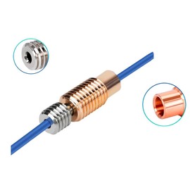 High Quality Material !! V5 Bimetal Throat Titanium Alloy Copper Throats V5 Bimetal Heatbreak for ANYCUBIC Mega Vyper Chiron Hotend Extruder (V5 Bimetal Throat) (V6 Threaded Version)