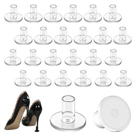 Protectores de césped de tacón alto, 12 pares, 2 tamaños, topes de fregadero de talón y tapas de reparación de talón, protectores antideslizantes para caminar sobre zacate, grava, humedales, Xs~s-clear, XS