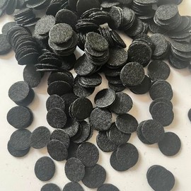 2cm-0.79in 1000-Pack Round Felt Patch Non-Woven Fabric | Sew-On DIY Repair Patches for Clothing, Crafts | Durable Fabric Circles (Black)