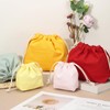 sourcing map 2 Pcs Drawstring Makeup Bag, 7.3" Canvas Cosmetic