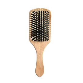 Hair Brush, Paddle Brush, Wooden Hairbrush, Scalp Care, Tangle-Free Comb, Wood Comb, Scalp Brush, Brushing Care (Black)