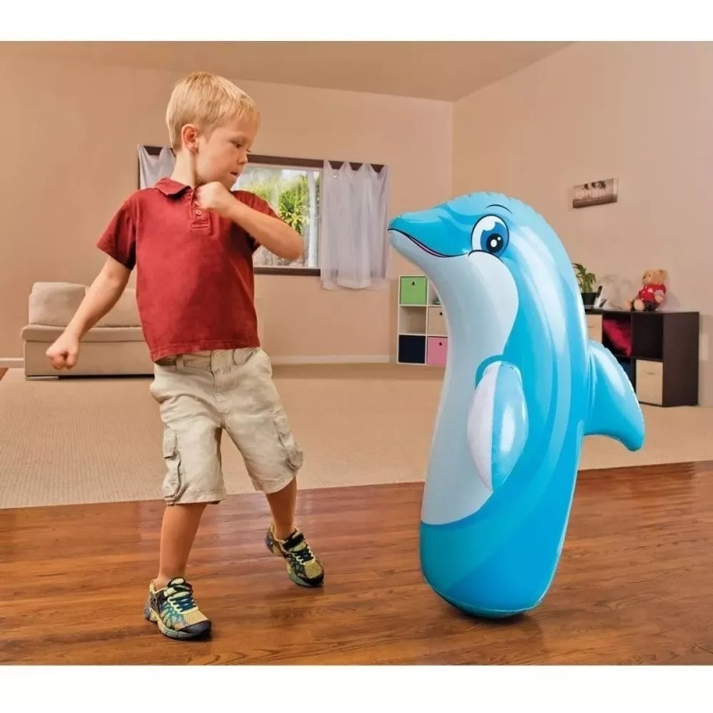 Intex Combo Muñecos Inflables Dragón, Delfín Y Luchador Para Niños