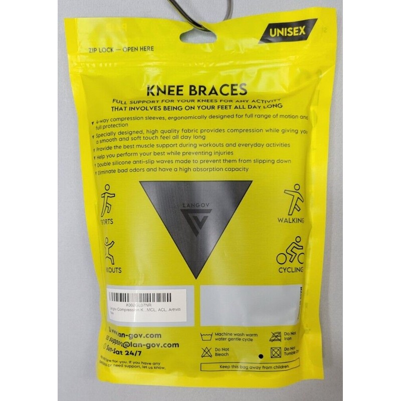 Langov Compression Knee Sleeves for Knee Pain for Women &