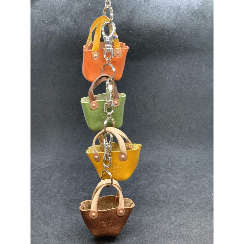 okuda-belt Tochigi Leather, Bag Charm, Key Ring, Carabiner, Tote Bag,