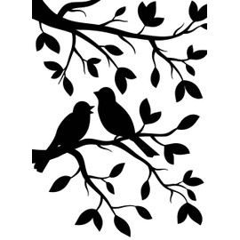Darice Embossing Folder Birds on Branch Plastic Transparent 10.8 x 14.6 x 0.4 cm