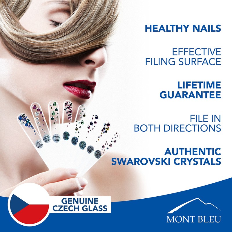 Mont Bleu Crystal Nail File hand decorated with crystals -