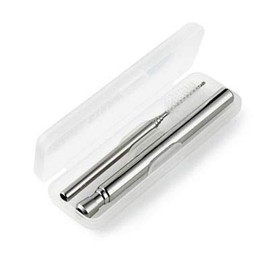 Telescopic Stainless Steel Travel Straw with Carry Case and Cleaning Brush