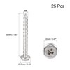 sourcing map Phillips Hex Washer Self Tapping Screws, M6 x