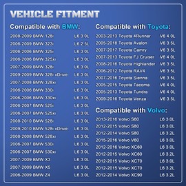 Iridium Spark Plugs 6 Pack 6619 LFR6AIX-11 Fits for 2005-2015 Toyota Tacoma Camry Avalon 4Runner FJ Cruiser Highlander RAV4 Sienna Tundra Venza 3.5L 4.0L & 2007-2015 Lexus RX350 ES350 3.5L