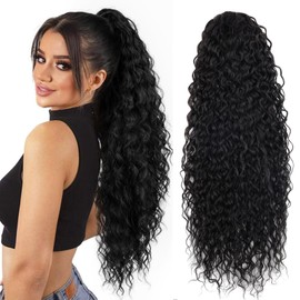 Long Curly Wavy Claw Clip Ponytail Extension 22inch Hairpiece for Women