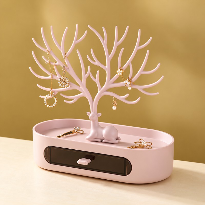 Deer Tree Jewelry Organizer for Earrings & Necklaces – Antler