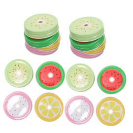 FUNOMOCYA 20pcs Mason Jar Metal Lid Bottle Lids Metal Mason Jar Lid Tinplate Mason Jar Lid Leak-proof Mason Jar Lids Mason Jar Straw Lids Mason Can Straw Hole Lids Mason Jar Sealing Lids