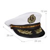 Relaxdays 2 x Captain's Hat, Men & Women, One Size,