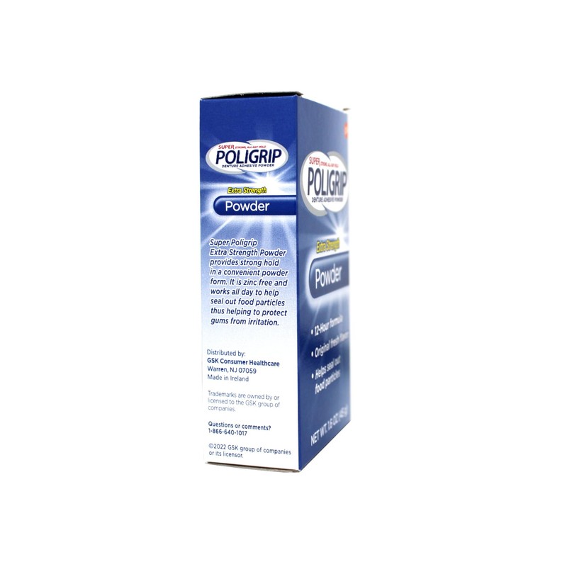 Super POLI-GRIP Powder 12hr Hold 1.6oz 3pk