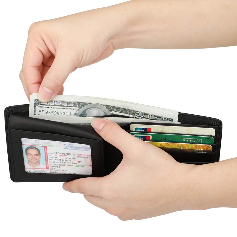 HIMI Wallet for Men-Genuine Leather RFID Blocking Bifold Stylish Wallet