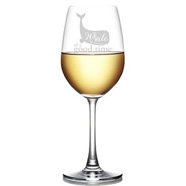 Whale of a Good Time Engraved 18-ounce Wine Glass