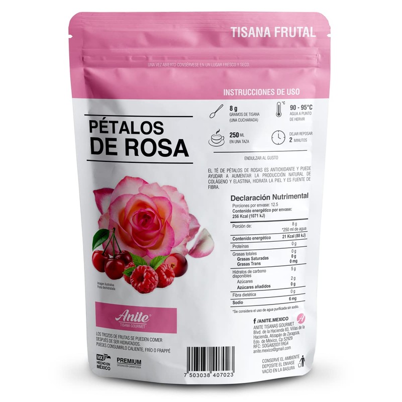 Anite Pétalos de Rosa Bolsa 250 gr Tisana Frutal Gourmet