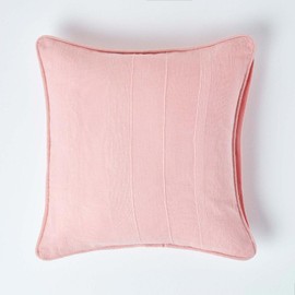 Homescapes Rajput Cushion Cover Pink Decorative Cushion Cover 45 x 45 cm for Decorative Cushions and Sofa Cushions 100% Cotton with Zip Closure Light Pink