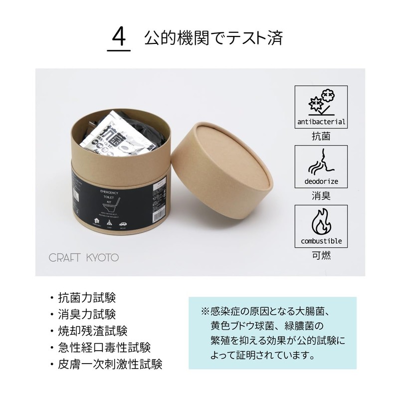 Toyo Case Emergency Toilet Kit, Set of 10, ETK-01, Made