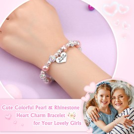 D Dongjiangjin Gift Granddaughter Gifts from Grandma Granddaughter Bracelet Year Old Girl Gifts Birthday Christmas Preschool Graduation Gifts Jewellery for Girls Bracelet
