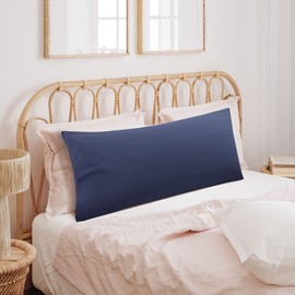 sourcing map Body Pillow Case, Microfiber Pillowcases Weave for 90 Gsm Ployester, Soft Full Replacement Covers for Body Pillows Navy Body(51cmx140cm)