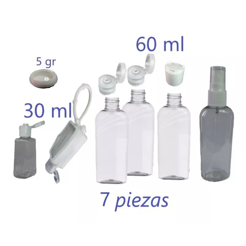 BodyCareW Botellas Envases Kit Viaje Cosméticos Y Aseo Personal Bodycw