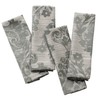 Palazzo Damask Pewter (Grey - Silver) Christmas Pack Of 4