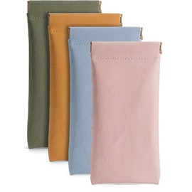 JNGTKL Soft Glasses Case, 4 Pcs Stylish And Sophisticated Sunglasses Case, Unique Sunglasses Case Women, Suitable For Protective Glasses, Portability, Classification Storage