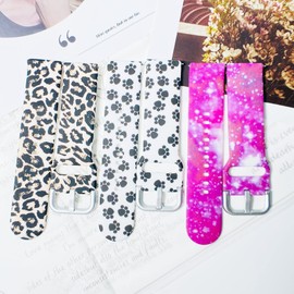 XINGMALY 6 Pack Compatible with Verizon Gizmo Watch 3/Gizmo Watch 2/Gizmo Watch 1 Smart Watch Bands for Kids Boy Girl, 20mm Soft Silicone Pattern Floral Strap Bands for Verizon Gizmo Watch 3 Watch