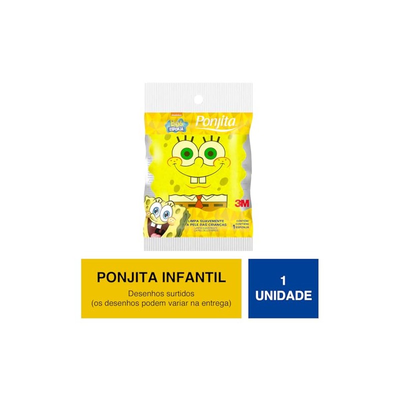 PONJITA 3M Esponja de Baño para Niños Bob Esponja Diseños