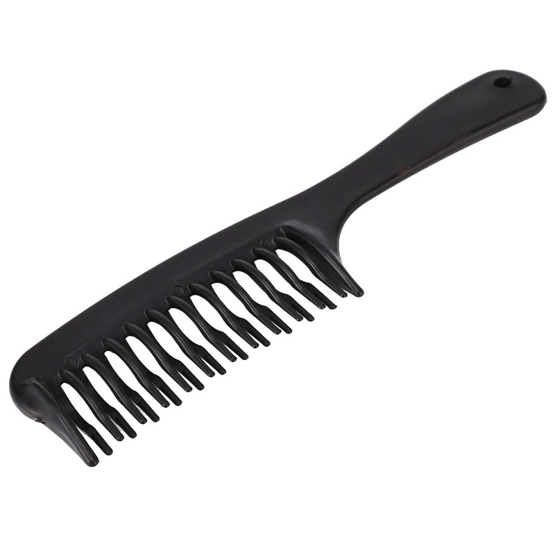 Aswalling Black Double Row Tooth Detangler Hair Comb Shampoo Comb