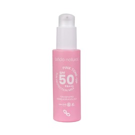 Bade Natural Tone-Correcting & Brightening Pink Mineral Sunscreen Milk SPF 50 – Broad Spectrum UVA/UVB Protection with Zinc Oxide, Calamine, Aloe Vera, Panthenol & Vitamin B3 – 1.0 fl oz