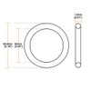 sourcing map O-Rings Nitrile Rubber 52 mm x 55.6 mm