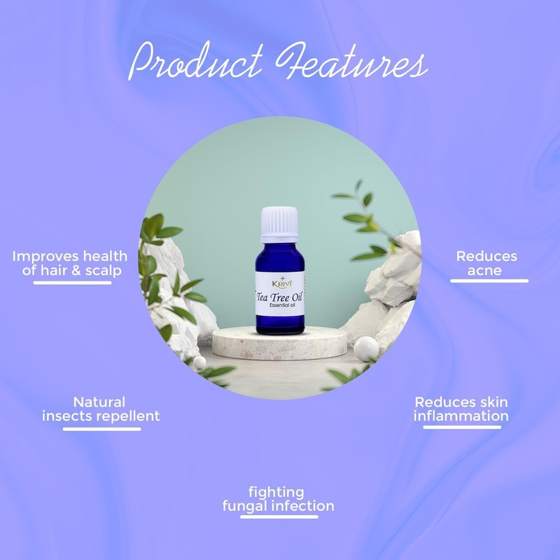 Krivi Tea Tree Essential Oil 15ml (Pack of 1)