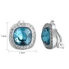 Yoursfs Pendientes de clip de cristal para mujer, elipse 5A+