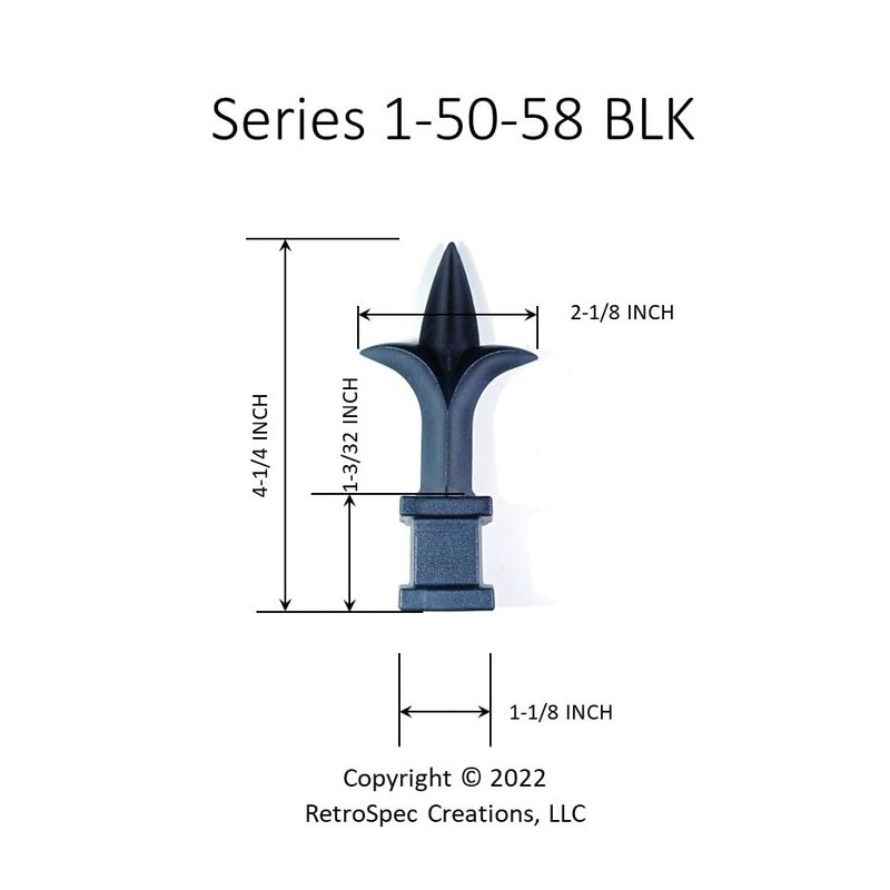 Retrospec Creations 25 Each for 5/8” Plastic Finial Tops for