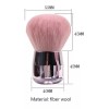 ZzDog Brocha Kabuki Redonda Suave Base Crema O Polvo Rosa