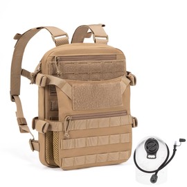CLTAC ABP Tactical MOLLE Hydration Backpack Military Assault Vest Back Panel Pack for Men Training Hiking Airsoft with 2.5L Bladder