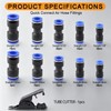 180PCS Quick Connect Air Fittings, Nickel Brass,1/8-1/2" & 4-12mm(Blue)