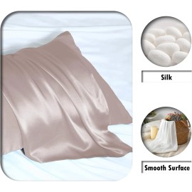 Suatien Silk Pillowcase for Hair and Skin,Soft,Brea