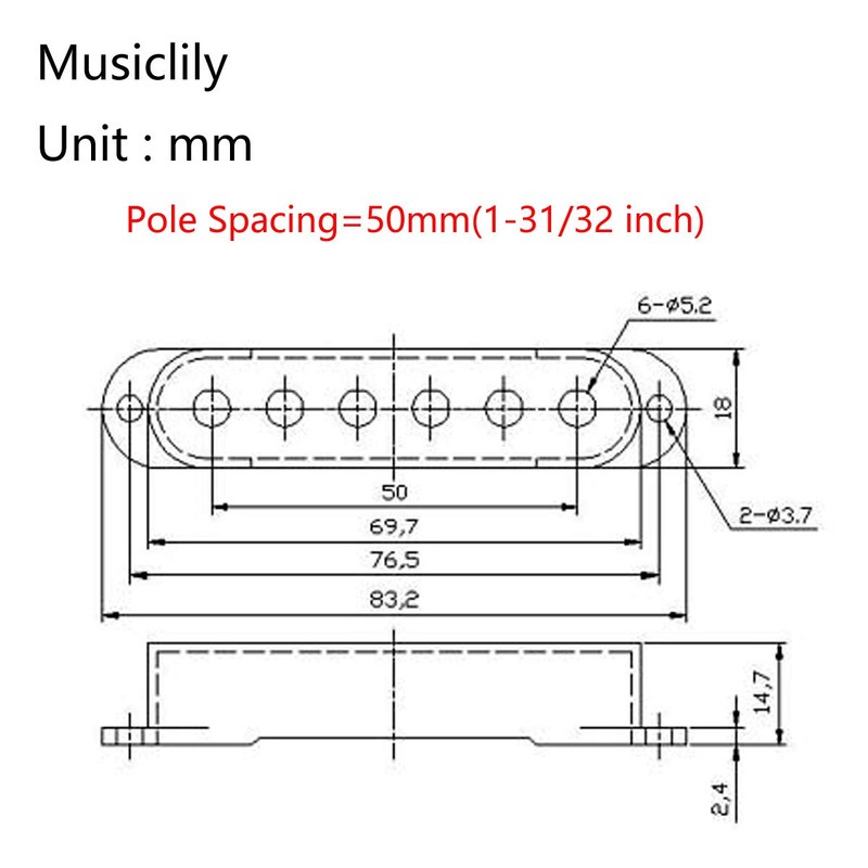 Musiclily Pro Strat Pickup Cover Set for ST Single PU