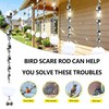 Bird Scare Rods, Silver Hanging Plastic Bird Deterrent Device with