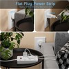 10 Ft Long Extension Cord,Power Strip Surge Protector HUNIAN Flat