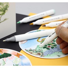 Liquidraw Colourless Blender Marker Set of 3, Dual Tip Marker, Colourless Blender Pen Alcohol Colorless Blending Graphic Marker For Art, Illustration, Animation, Portrait, Sketching, Drawing, Design