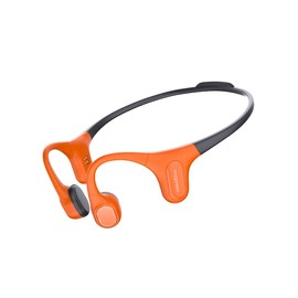 mojawa Aerra Bone Conduction Sport Headphones, IP67 Waterproof Workout Earphones, Open-Ear, Wireless Bluetooth with Mic, Secure and Comfortable for Running and Cycling, Orange and Black