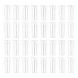 WANDIC 100 Pcs Clear Floral Tube Plastic Flower Vials with Cap for Flower Arrangement, 1.6 x 0.6 Inches