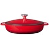 Lodge 3.6 Quart Enameled Cast Iron Oval Casserole With Lid–