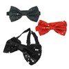CHENGZI Plain Sequin Bow Tie Reflective Bow Tie Party Accessories