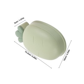 Ciieeo 4pcs Double Layer Soap Box Novelty Carrot Shaped Soap Holder with Drainage Portable Leakproof Case for Bathroom Travel Camping